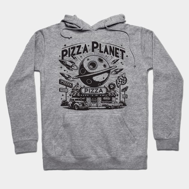 Pizza Planet Tribute - Fan Movie Theater Pizza Planet Movie Tribute - Pizza Planet best Tribute and Designs Piza Pitza Pitsa Planet Tribute - Pizza Lover Pizza Slice - Pizza and Chill Hoodie by TributeDesigns